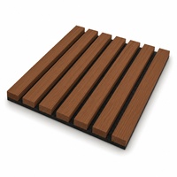 Panneau mural acoustique en bois de noyer WYRAX, lattes en bois, feutre noir, 2400x600x21mm, panneau absorbant le son, décoration murale pour salle de réunion