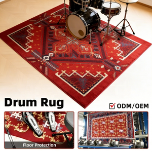Tapis de <span class=keywords><strong>batterie</strong></span> professionnel antidérapant avec support en caoutchouc, tapis insonorisant pour <span class=keywords><strong>batterie</strong></span>, idéal pour la pratique en studio - Product Image 1