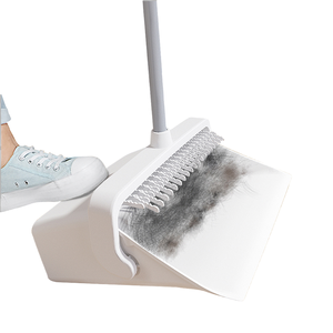 हॉट सेलिंग उच्च गुणवत्ता वाले ब्रोम और डस्टपैन सेट-होम सफाई के लिए विस्तारित एल्यूमीनियम लंबे हैंडल पीपी ब्रोम सिर के साथ - Product Image 5