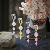 Faux bijoux de corps Xinfocus nouveau à la mode fausse fleur ventre Piercing corps faux nombril Piercing bijoux Non Piercing
