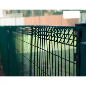 Powder Coated Galvanized Roll Top Triangle Bending Welded Iron Wire Mesh BRC Rolled border fence Rolled rim fence