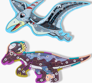 educación temprana digital alfabeto cognitivo rompecabezas de madera 3D dinosaurio rompecabezas los niños de juguete - Product Image 1