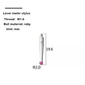 Sonda de Contacto Tipo Palanca para Indicador de Dial, Rosca M1.4/M1.6/M1.7/M1.8/M2.0, Bola de Rubí/Acero de Tungsteno, Precisión de <span class=keywords><strong>0.01</strong></span> - Product Image 4