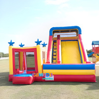 Château gonflable commercial populaire, combinaison de château gonflable et de toboggan, château gonflable pour sauter, 20x20, parcs, matériaux en bâche PVC durables