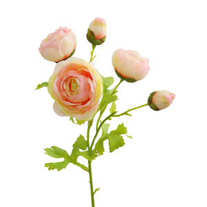 ดอกกุหลาบชาประดิษฐ์สีชมพูขาวจาก Yihua Floral Art ช่อดอกไม้ผ้าไหมสำหรับตกแต่งบ้านและจัดงานแต่งงาน - Product Image 5