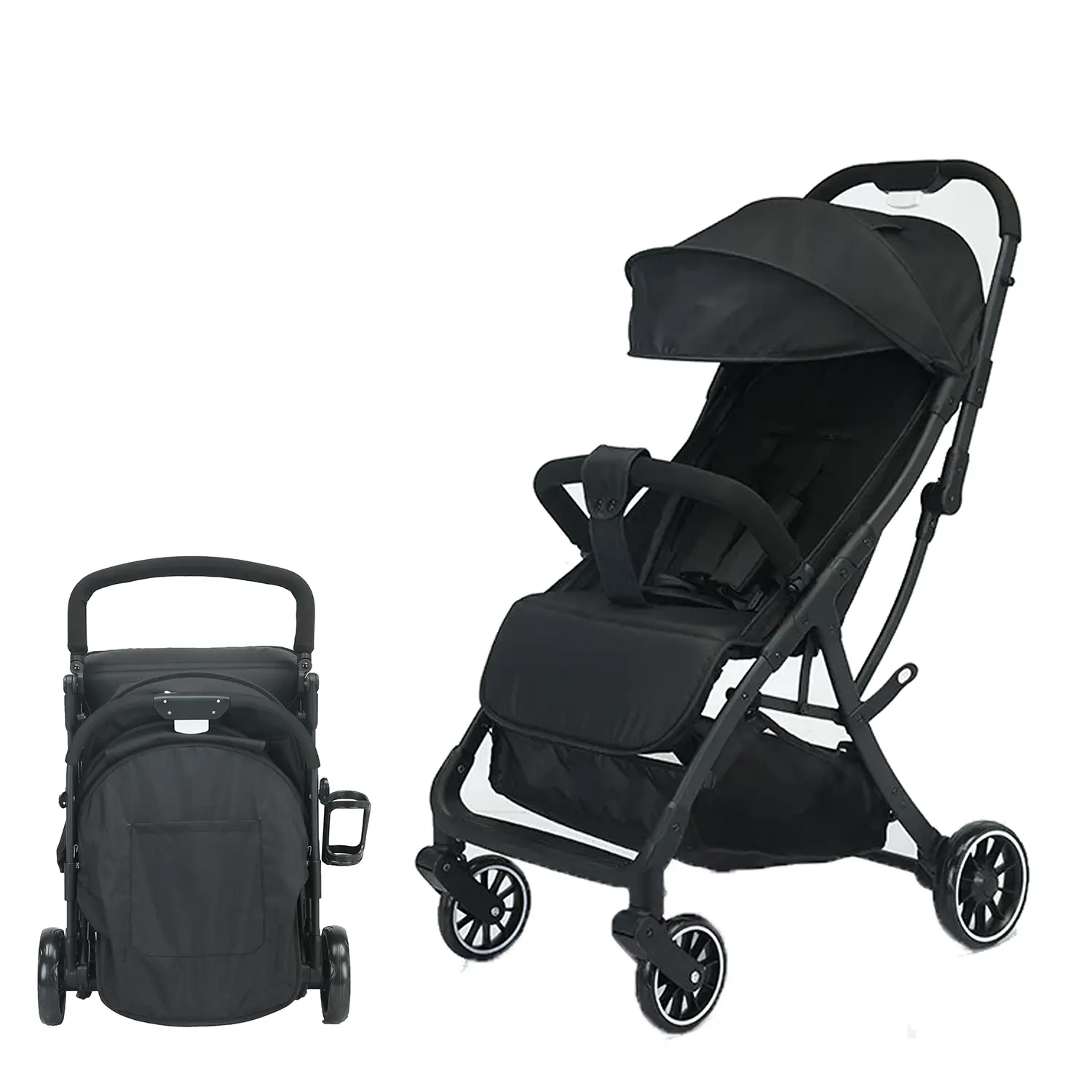 Alla moda Baby Kinderwagen passeggino compatto 3 in 1 carrozzina di lusso per neonato 2 in 1 carrozzina pieghevole One-click