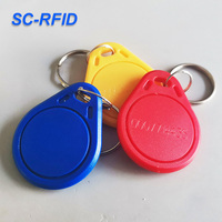 Benutzer definierte Mini-Zugangskontroll-Schlüssel karte 125 kHz 13,56 MHz ABS Smart HF RFID-Schlüssel anhänger für NFC-Kommunikation mit Zugang zur Mitgliedschaft bei Aufzügen