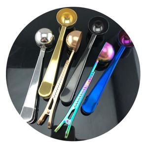 Cucchiaio dosatore per caffè in acciaio inossidabile con manico lungo 2 in 1, capacità 15 ml con clip di chiusura, strumento a doppio uso - Product Image 6