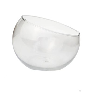 Soffiato a mano trasparente taglio inclinato bolla globo di vetro caramelle piatti di frutta pianta terrario vaso di fiori ciotola per la decorazione domestica - Product Image 1
