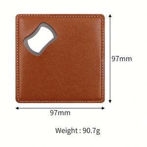 3 Days Shipping Pu Leather Bottle Beer & <b>Red</b> Wine Anti-Scratch Square Drink Opener Perfect for Parties Daily Use - Product Image 3