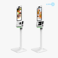 Usine OEM Android Support de sol Terminal de paiement en libre-service intérieur Kiosques de paiement à écran tactile capacitif