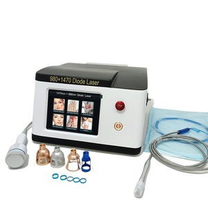 980nm 1470nm 6 in 1 Diode Laser <b>Machine</b> for Lipolysis Laser Fungus Nails Physiotherapy and Face Skin Endolift Laser - Product Image 1