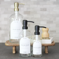 Bouteilles de vaporisateur d'ambiance en verre ambré givré écologiques et recyclables avec bouchon à vis de 4 oz, 8 oz, 120 ml, 250 ml pour brume corporelle, huile capillaire et lavage des mains
