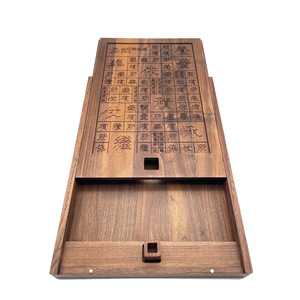 Solid Wood Embossed Policy <b>Box</b> Rectangle Office Organizer Natural Wood Color Business Gift <b>Storage</b> <b>Box</b> With Custom Logo Option - Product Image 2
