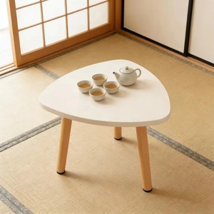 Mesa de centro moderna de fibra de densidad media con forma de triángulo, mesa auxiliar baja para dormitorio de bebé estilo japonés - Product Image 6