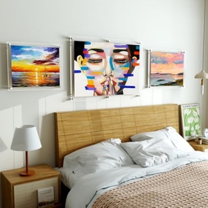 Factory Wholesale Modern Customizable Transparent for Acrylic <b>Floating</b> Picture Frame for Desktop & Countertop Home Decor - Product Image 1