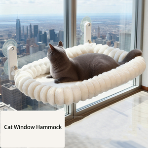नकली खरगोश फर बिल्ली हैममॉक नरम गर्म फांसी पालतू बिस्तर खिड़की के लिए - Product Image 2