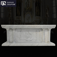 Decoración Religiosa de Iglesia Tallada a Mano con Diseño Clásico, Altar/Púlpito de Mármol Blanco Natural en Venta