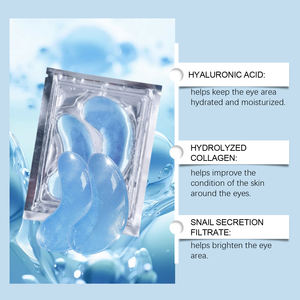 Masque pour les yeux à l'acide hyaluronique transparent 8 pièces OEM Étiquette privée Anti-rides Raffermissant Éclaircissant Cercles noirs - Product Image 4
