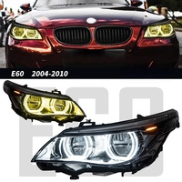 Feux avant à LED Veidt pour BMW Série 5 E60 (2003-2010) - Style M5 avec feux de jour bicolores Angel Eye modifiés