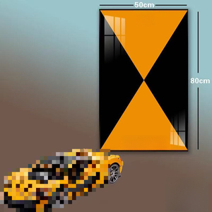 P1 사용자 정의 벽 디스플레이 프레임 홈 장식 여러 스타일 플라스틱 유명한 럭셔리카 로고 빌딩 블록 프레임 42172 T5048 - Product Image 3