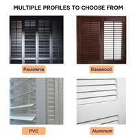 Volets de plantation modernes en PVC Stores horizontaux intérieurs extérieurs pour fenêtres de cuisine Volets de fenêtre à persiennes sécurisés