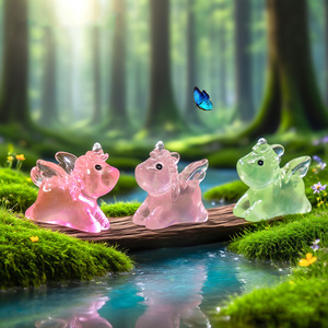 Figuras de Unicornio de Resina Luminosas, Mini Adornos de Unicornio que Brillan en la Oscuridad para Jardín, Paisaje, Acuario, Casa de Muñecas, Decoración - Product Image 4