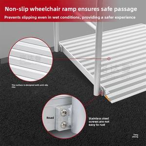 <span class=keywords><strong>Rampe</strong></span> d'accès en alliage d'aluminium Hanak, aide à la mobilité pour fauteuils roulants sans obstacle, pour monter les escaliers, chariot plat, pente d'accès, planche de passage - Product Image 3