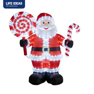 Decoraciones Navideñas Inflables Personalizadas de Fábrica, Personalización con Luces LED, Santa Claus Animado Inflable para Uso en Exteriores - Product Image 1