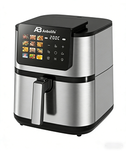 Friteuse à air Anbolife 8L en acier inoxydable, 12 préréglages, écran tactile numérique, 360° °   Friteuse saine sans huile à circulation rapide d'air OEM/ODM - Product Image 1