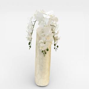 Vase de table élégant en nacre, porte-fleurs décoratif, pot de fleurs incrusté de coquillages pour une décoration de salon de luxe - Product Image 1