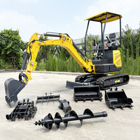 Mini-Pelle 1,8 Tonne CE EURO5, Excavatrice Compacte pour Particuliers, Petite Pelleteuse Chinoise 1 Tonne 2 Tonnes EPA, Chargeuse sur Chenilles de Ferme avec Moteur Kubota, à Vendre