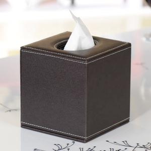 Boîte à mouchoirs carrée en cuir, distributeur de papier, étui à serviettes - Product Image 6