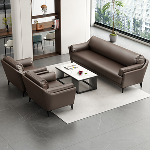Canapé de bureau moderne en cuir de style italien, inclinable et réglable, grand modèle 3 places, pour la maison, le bureau, le salon et l'hôpital - Product Image 2