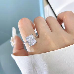 Anillo de Compromiso o Boda Clásico con Diamantes de Imitación Rosa, Circonita Cúbica 5A, Plata de Ley 925 - Product Image 4