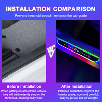 PEL Vente Chaude Lumière de Porte de Voiture 12V Accessoires Auto USB RGB Sans Fil Lumière LED de Bienvenue pour Voiture