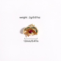 Nouveau collier de coccinelle plaqué or plaqué cuivre avec incrustation de zircon Collier pendentif collier de coccinelle miniature 3D réaliste.