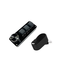 Clavier à bouton rotatif 3 touches, programmable, compatible Bluetooth/filaire, mini-bouton de copie/colle, clavier 2.4G à touches remplaçables à chaud