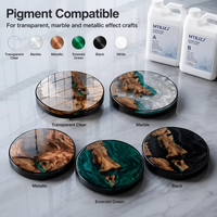 Résine époxy liquide bicomposante pour coulage profond, artisanat, effets marbre et métalliques, usage construction