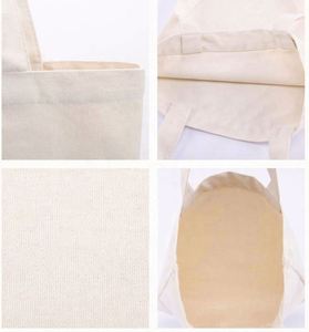 Bolsas de Compras Reutilizables de Lona de Algodón Blancas y Negras, Ecológicas, Grandes, para Libros y Comestibles, con Logotipo Personalizado, para Regalos, Venta al Por Mayor - Product Image 5