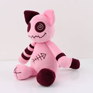 Malizioso gatto demone rosa peluche morbida pelliccia pastello unico e carino compleanno da collezione - Product Image 3