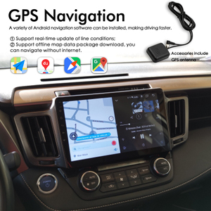 Autoradio multimédia Android 13 avec commande vocale IA, lecteur vidéo, stéréo et navigation GPS pour <span class=keywords><strong>Toyota</strong></span> <span class=keywords><strong>RAV4</strong></span> <span class=keywords><strong>2012</strong></span>-2018 - Product Image 5