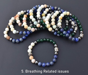 Pulsera de piedra amazonita con piedra de Jade verde lapislázuli, cristal curativo Natural - Product Image 3