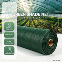 Rouleau de filet d'ombrage en HDPE vert tricoté, robuste, sur mesure, résistant aux UV et respirant, pour l'agriculture, les serres et la protection des cultures