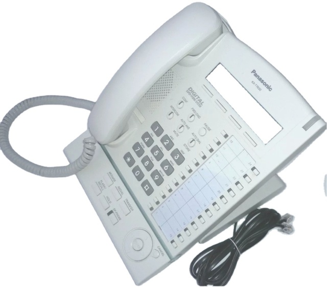 Panason KX-T7630 3-Line LCD Speakerphone Refurbished White Proprietary Digital Telephone Certified PBX