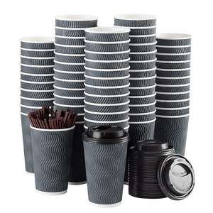Wholesale Degradable Kraft Paper Paper Cups Customized Paper Cups Made of Three-layer Materials for Coffee Hot Drinks