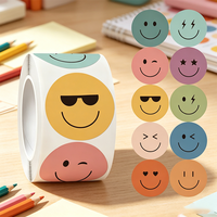 Autocollants personnalisés Haoxuan OEM en rouleau, autocollants imprimés imperméables, étiquettes de récompense colorées, autocollants mignons au design de dessins animés