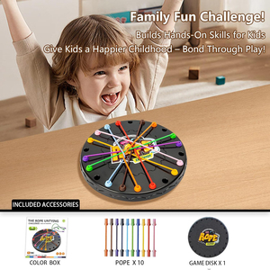 Juego de Mesa Educativo de Tamaño Mini para Viajes, para Niños y Adultos, Juego de Desenredar Cuerdas, Ideal para Fiestas Familiares - Product Image 3