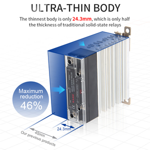 Một pha rắn Nhà Nước điện Rơ Le Epoxy thu nhỏ Din Rail Kane Slim tiếp sức 10A 25A 40A tích hợp SSR <span class=keywords><strong>DC</strong></span> điều khiển AC <span class=keywords><strong>DC</strong></span>-AC - Product Image 3