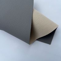 Tissu d'ameublement synthétique en PVC gaufré en similicuir grain de litchi en microfibre ignifuge décoratif pour meubles